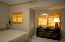 Shutters in the bedroom